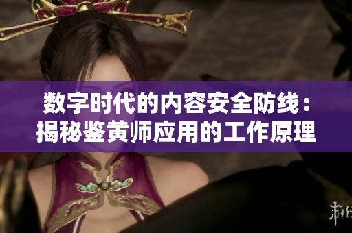 数字时代的内容安全防线：揭秘鉴黄师应用的工作原理和重要性