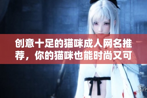创意十足的猫咪成人网名推荐，你的猫咪也能时尚又可爱