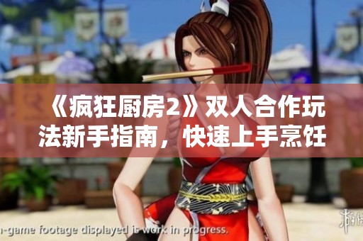 《疯狂厨房2》双人合作玩法新手指南，快速上手烹饪技巧宝典