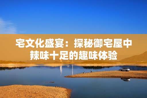 宅文化盛宴：探秘御宅屋中辣味十足的趣味体验