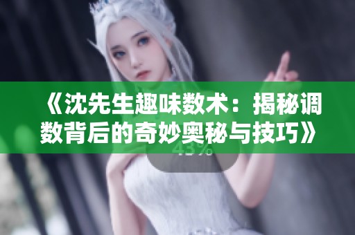 《沈先生趣味数术：揭秘调数背后的奇妙奥秘与技巧》