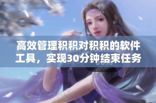 高效管理积积对积积的软件工具，实现30分钟结束任务