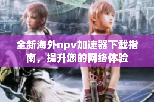 全新海外npv加速器下载指南，提升您的网络体验