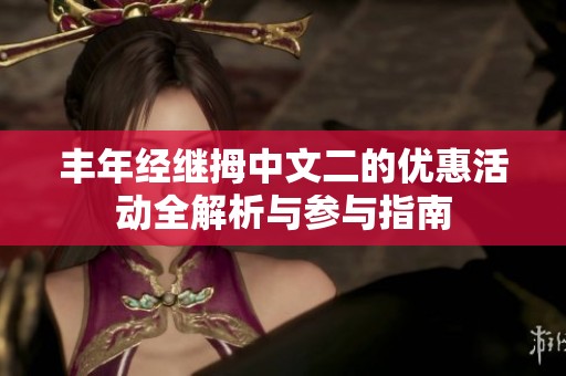 丰年经继拇中文二的优惠活动全解析与参与指南