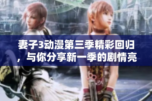 妻子3动漫第三季精彩回归，与你分享新一季的剧情亮点与角色发展