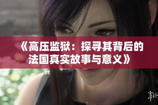 《高压监狱：探寻其背后的法国真实故事与意义》