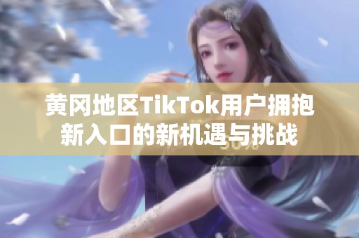 黄冈地区TikTok用户拥抱新入口的新机遇与挑战