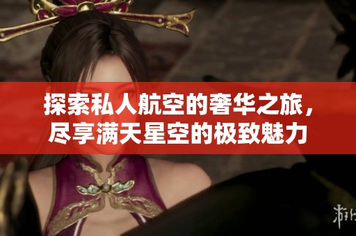 探索私人航空的奢华之旅，尽享满天星空的极致魅力