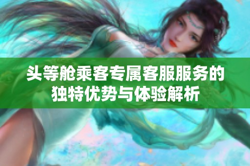 头等舱乘客专属客服服务的独特优势与体验解析