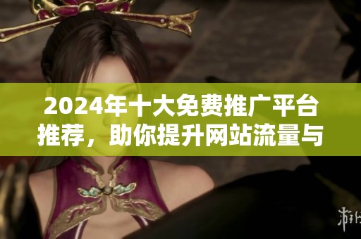 2024年十大免费推广平台推荐，助你提升网站流量与曝光率