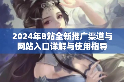 2024年B站全新推广渠道与网站入口详解与使用指导