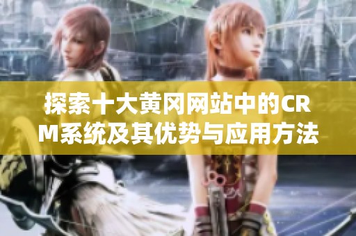 探索十大黄冈网站中的CRM系统及其优势与应用方法