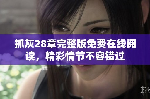 抓灰28章完整版免费在线阅读，精彩情节不容错过
