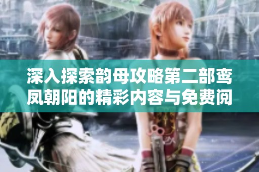 深入探索韵母攻略第二部鸾凤朝阳的精彩内容与免费阅读技巧