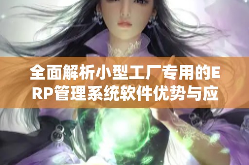 全面解析小型工厂专用的ERP管理系统软件优势与应用