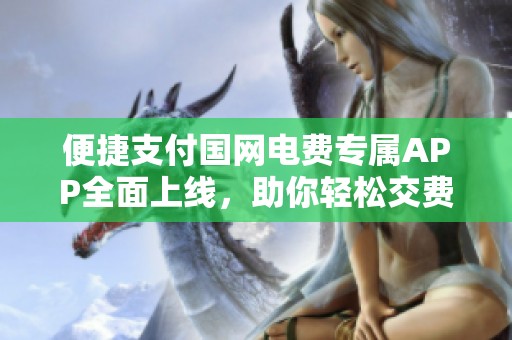 便捷支付国网电费专属APP全面上线，助你轻松交费