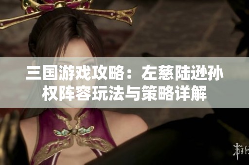 三国游戏攻略：左慈陆逊孙权阵容玩法与策略详解