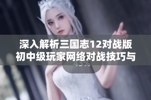 深入解析三国志12对战版初中级玩家网络对战技巧与战略要点