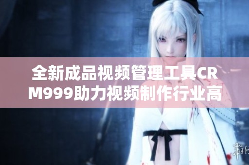 全新成品视频管理工具CRM999助力视频制作行业高效运营