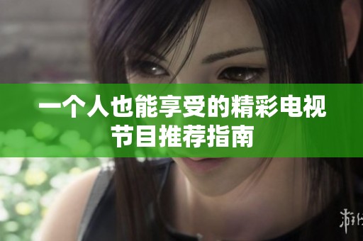 一个人也能享受的精彩电视节目推荐指南