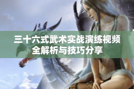 三十六式武术实战演练视频全解析与技巧分享