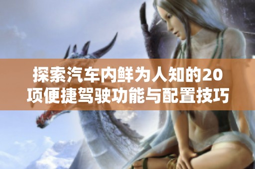 探索汽车内鲜为人知的20项便捷驾驶功能与配置技巧