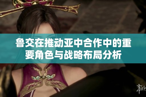 鲁交在推动亚中合作中的重要角色与战略布局分析