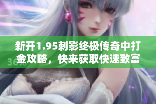 新开1.95刺影终极传奇中打金攻略，快来获取快速致富秘籍！
