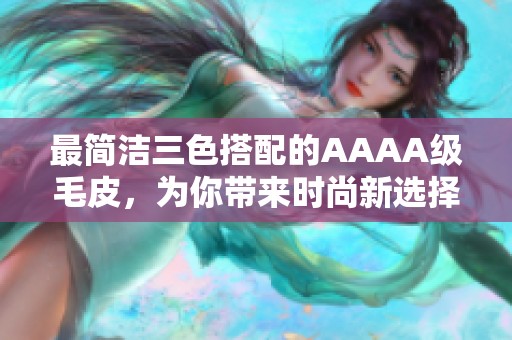 最简洁三色搭配的AAAA级毛皮，为你带来时尚新选择