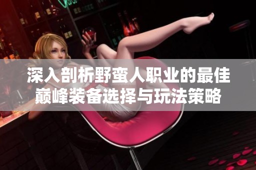 深入剖析野蛮人职业的最佳巅峰装备选择与玩法策略