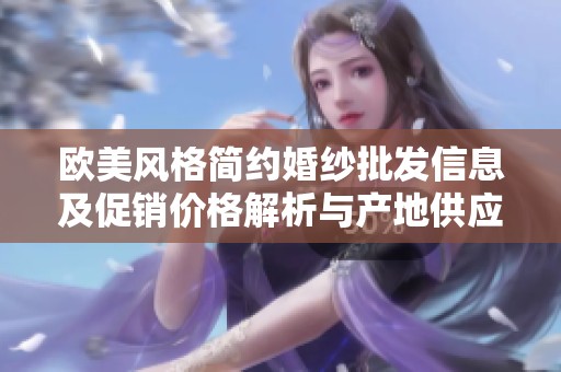 欧美风格简约婚纱批发信息及促销价格解析与产地供应指南