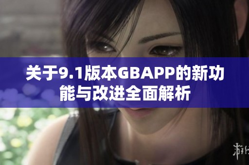关于9.1版本GBAPP的新功能与改进全面解析