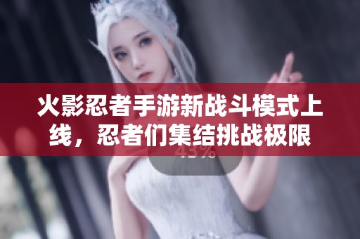 火影忍者手游新战斗模式上线，忍者们集结挑战极限