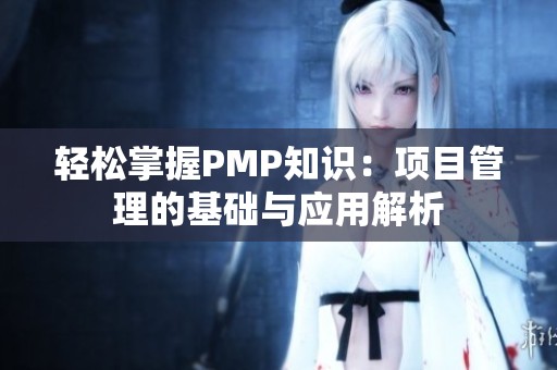 轻松掌握PMP知识：项目管理的基础与应用解析