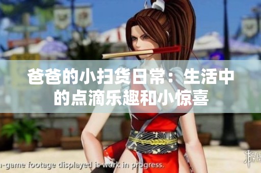 爸爸的小扫货日常：生活中的点滴乐趣和小惊喜
