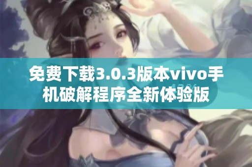 免费下载3.0.3版本vivo手机破解程序全新体验版