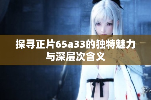 探寻正片65a33的独特魅力与深层次含义