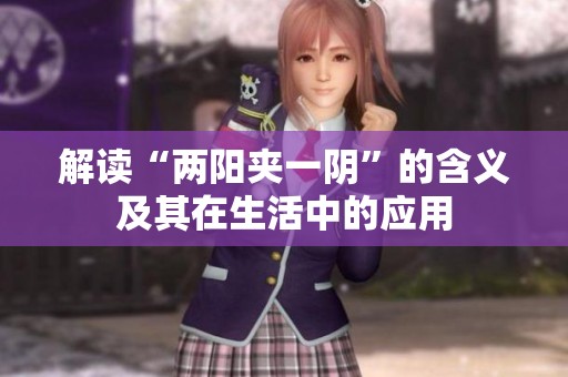 解读“两阳夹一阴”的含义及其在生活中的应用