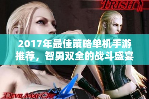 2017年最佳策略单机手游推荐，智勇双全的战斗盛宴等你来战