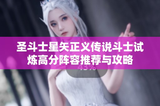 圣斗士星矢正义传说斗士试炼高分阵容推荐与攻略