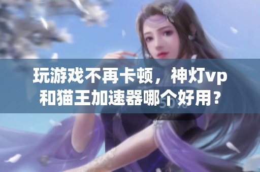 玩游戏不再卡顿，神灯vp和猫王加速器哪个好用？