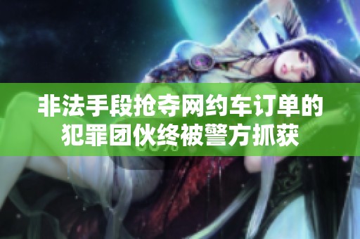 非法手段抢夺网约车订单的犯罪团伙终被警方抓获