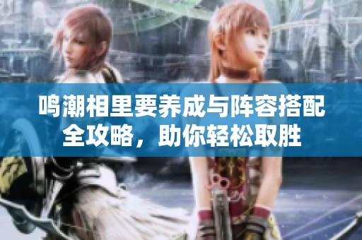 鸣潮相里要养成与阵容搭配全攻略，助你轻松取胜