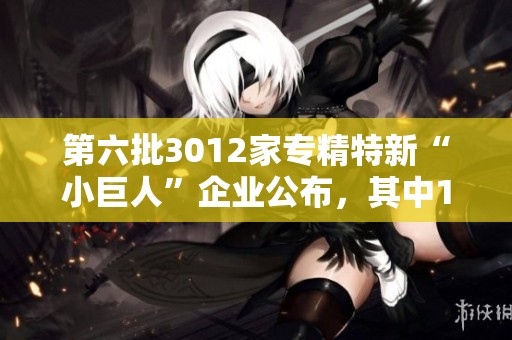 第六批3012家专精特新“小巨人”企业公布，其中131家已在A股上市