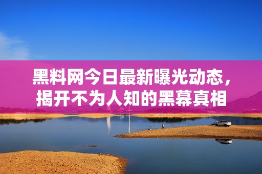 黑料网今日最新曝光动态，揭开不为人知的黑幕真相