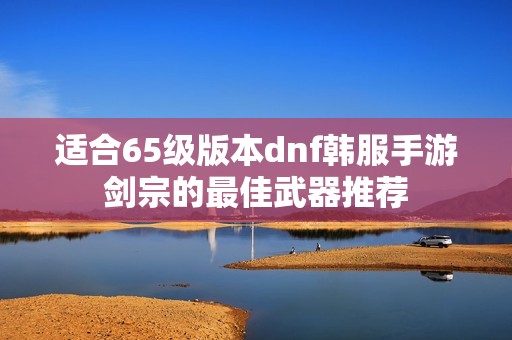 适合65级版本dnf韩服手游剑宗的最佳武器推荐