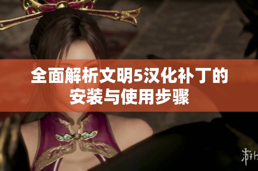 全面解析文明5汉化补丁的安装与使用步骤