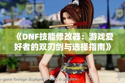 《DNF技能修改器：游戏爱好者的双刃剑与选择指南》