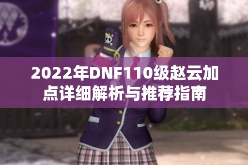 2022年DNF110级赵云加点详细解析与推荐指南