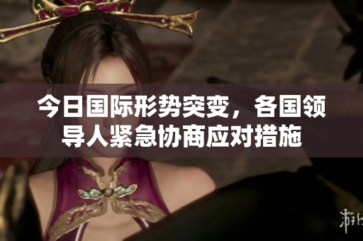 今日国际形势突变，各国领导人紧急协商应对措施